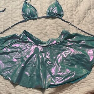 Bikini top and skirt set